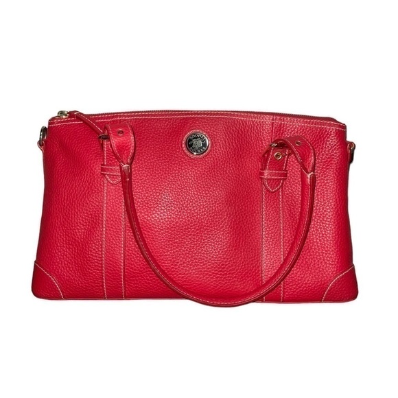 Dooney&Bourke Red Pebbled Leather Satchel /Top Handle Bag NWOT - Picture 9 of 13